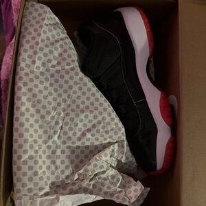 Jordan Black and Red Low-Top Sneaker